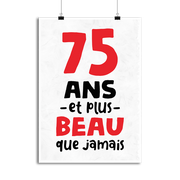 Affiche 75 ans et plus beau