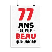 Affiche 77 ans et plus beau