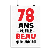 Affiche 78 ans et plus beau