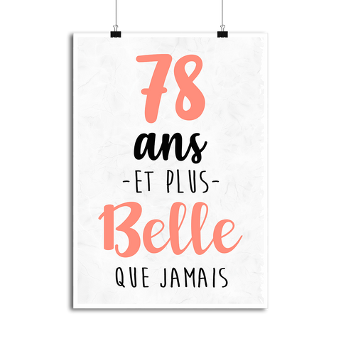 Affiche 78 ans et plus belle que jamais