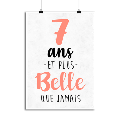 Affiche 7 ans et plus belle que jamais