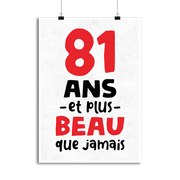 Affiche 81 ans et plus beau