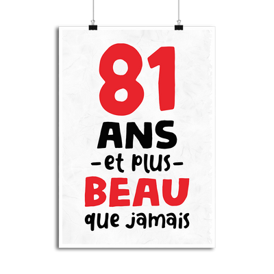 Affiche 81 ans et plus beau