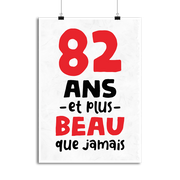 Affiche 82 ans et plus beau