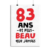 Affiche 83 ans et plus beau