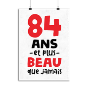 Affiche 84 ans et plus beau
