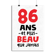 Affiche 86 ans et plus beau