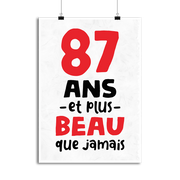 Affiche 87 ans et plus beau