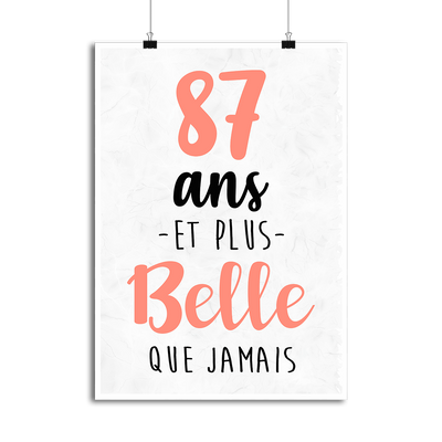 Affiche 87 ans et plus belle que jamais