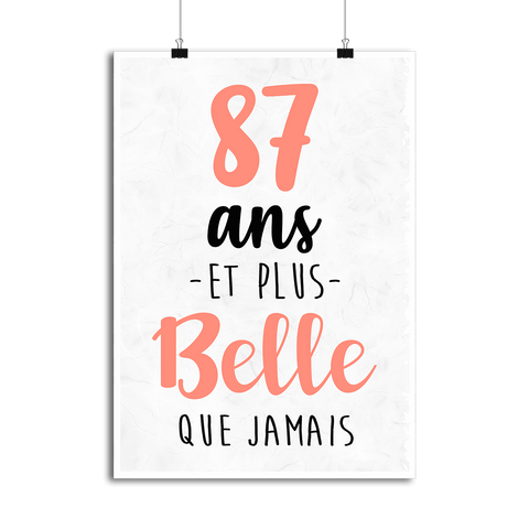 Affiche 87 ans et plus belle que jamais
