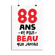 Affiche 88 ans et plus beau