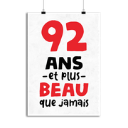 Affiche 92 ans et plus beau
