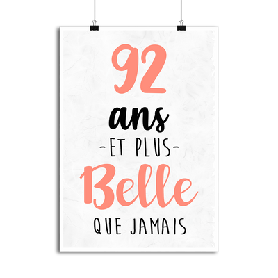 Affiche 92 ans et plus belle que jamais