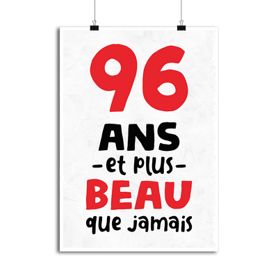 Affiche 96 ans et plus beau