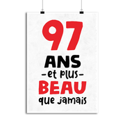 Affiche 97 ans et plus beau