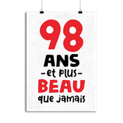 Affiche 98 ans et plus beau