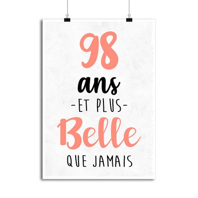 Affiche 98 ans et plus belle que jamais