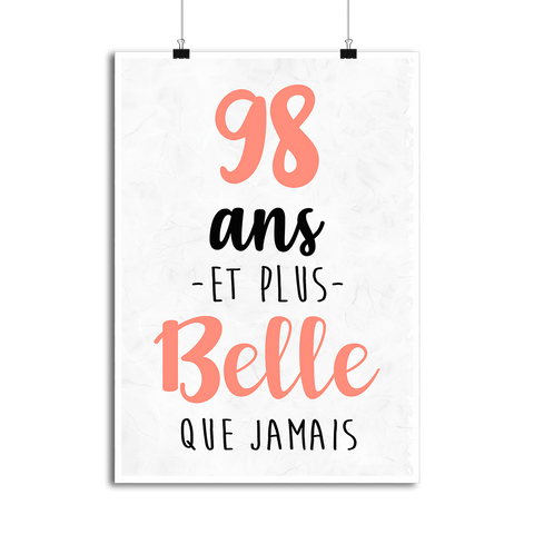 Affiche 98 ans et plus belle que jamais