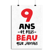Affiche 9 ans et plus beau