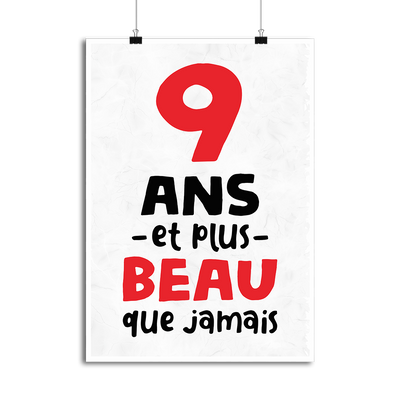 Affiche 9 ans et plus beau