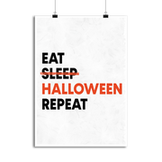 Affiche Eat sleep halloween repeat
