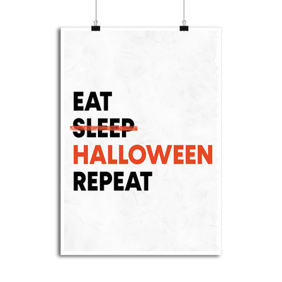Affiche Eat sleep halloween repeat