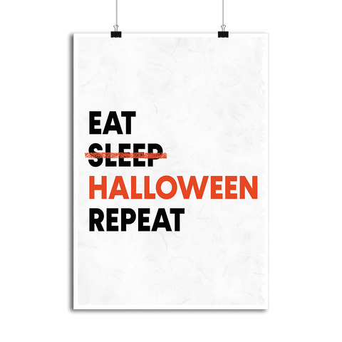 Affiche Eat sleep halloween repeat