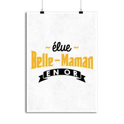 Affiche élue belle-maman en or