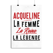 Affiche acqueline la femme la reine la légende