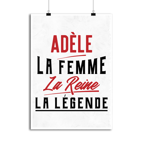 Affiche adèle la femme la reine la légende