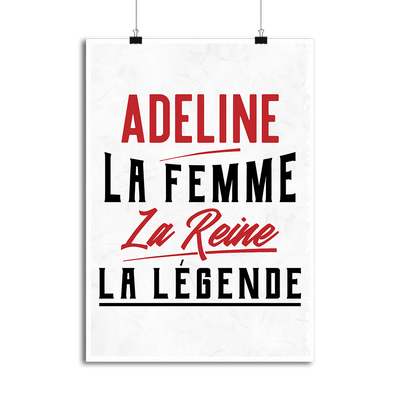 Affiche adeline la femme la reine la légende