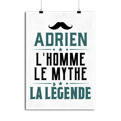 Affiche adrien l'homme le mythe la légende