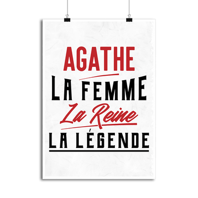 Affiche agathe la femme la reine la légende