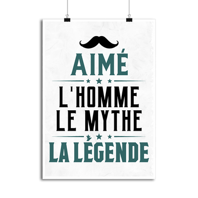 Affiche aimé l'homme le mythe la légende