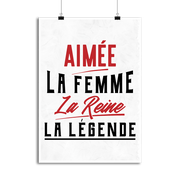 Affiche aimée la femme la reine la légende