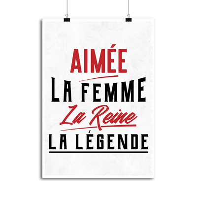 Affiche aimée la femme la reine la légende