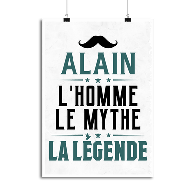 Affiche alain l'homme le mythe la légende