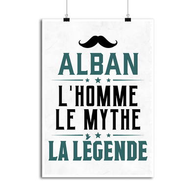 Affiche alban l'homme le mythe la légende