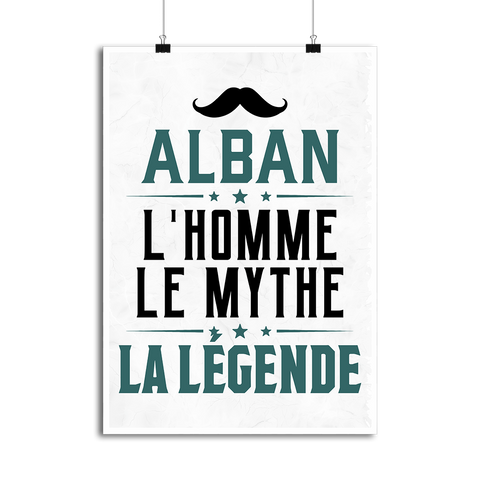 Affiche alban l'homme le mythe la légende