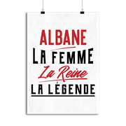 Affiche albane la femme la reine la légende