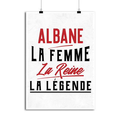 Affiche albane la femme la reine la légende