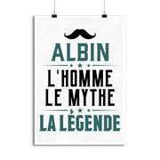 Affiche albin l'homme le mythe la légende