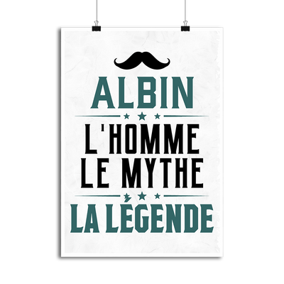 Affiche albin l'homme le mythe la légende