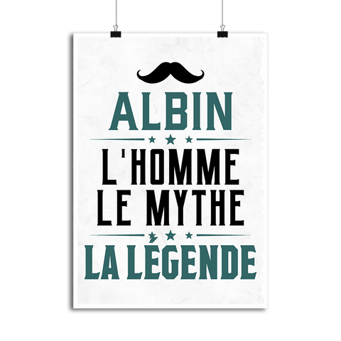 Affiche albin l'homme le mythe la légende