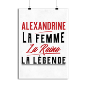 Affiche alexandrine la femme la reine la légende