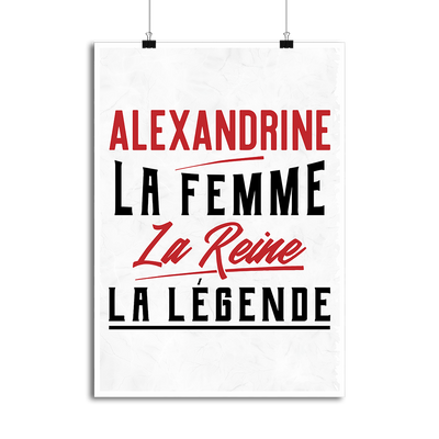 Affiche alexandrine la femme la reine la légende