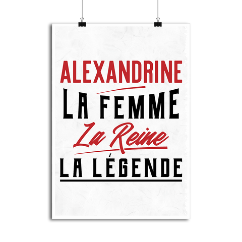 Affiche alexandrine la femme la reine la légende