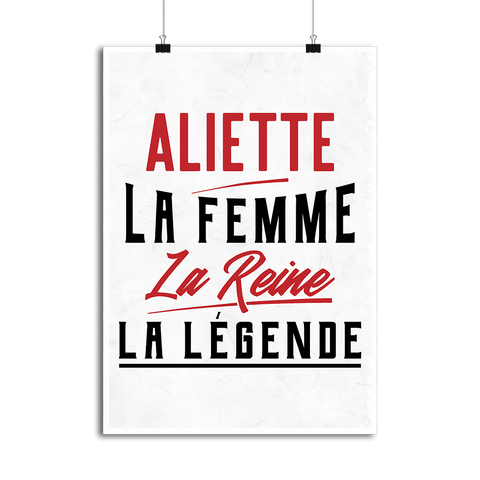 Affiche aliette la femme la reine la légende