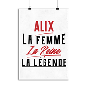 Affiche alix la femme la reine la légende