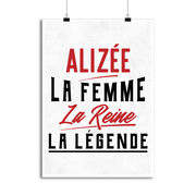 Affiche alizée la femme la reine la légende